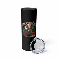 Funny Christmas Farmer Skinny Tumbler Oh What Fun It Is To Ride Santa Farm Tractor - Wonder Print Shop