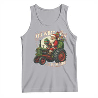Funny Christmas Farmer Tank Top Oh What Fun It Is To Ride Santa Farm Tractor - Wonder Print Shop