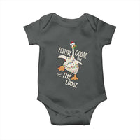 Funny Goose Christmas Baby Onesie Festive Goose On The Loose Xmas Lights - Wonder Print Shop