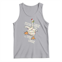 Funny Goose Christmas Tank Top Festive Goose On The Loose Xmas Lights - Wonder Print Shop