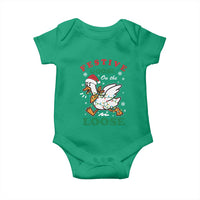 Funny Goose Christmas Baby Onesie Festive Goose On The Loose Xmas Holiday - Wonder Print Shop