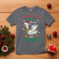 Funny Goose Christmas T Shirt Festive Goose On The Loose Xmas Holiday - Wonder Print Shop
