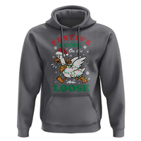 Funny Goose Christmas Hoodie Festive Goose On The Loose Xmas Holiday - Wonder Print Shop