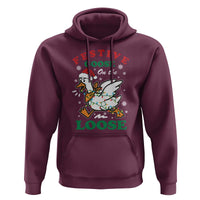 Funny Goose Christmas Hoodie Festive Goose On The Loose Xmas Holiday - Wonder Print Shop