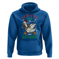 Funny Goose Christmas Hoodie Festive Goose On The Loose Xmas Holiday - Wonder Print Shop
