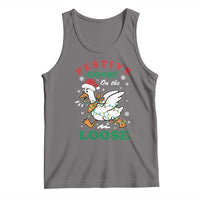 Funny Goose Christmas Tank Top Festive Goose On The Loose Xmas Holiday - Wonder Print Shop