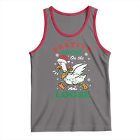 Funny Goose Christmas Tank Top Festive Goose On The Loose Xmas Holiday - Wonder Print Shop