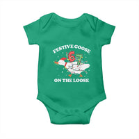 Funny Goose 67 Christmas Baby Onesie Festive Goose On The Loose Six Seven Meme - Wonder Print Shop