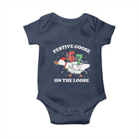 Funny Goose 67 Christmas Baby Onesie Festive Goose On The Loose Six Seven Meme - Wonder Print Shop