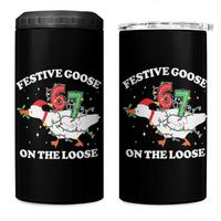 Funny Goose 67 Christmas 4 in 1 Can Cooler Tumbler Festive Goose On The Loose Six Seven Meme - Wonder Print Shop