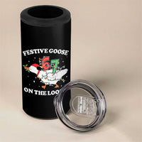 Funny Goose 67 Christmas 4 in 1 Can Cooler Tumbler Festive Goose On The Loose Six Seven Meme - Wonder Print Shop