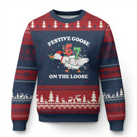 Funny Goose 67 Xmas Ugly Christmas Sweater Festive Goose On The Loose Six Seven Meme - Wonder Print Shop