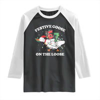 Funny Goose 67 Christmas Raglan Shirt Festive Goose On The Loose Six Seven Meme - Wonder Print Shop