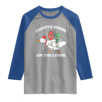 Funny Goose 67 Christmas Raglan Shirt Festive Goose On The Loose Six Seven Meme - Wonder Print Shop