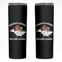 Funny Goose 67 Christmas Skinny Tumbler Festive Goose On The Loose Six Seven Meme - Wonder Print Shop
