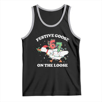 Funny Goose 67 Christmas Tank Top Festive Goose On The Loose Six Seven Meme - Wonder Print Shop