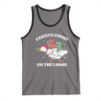 Funny Goose 67 Christmas Tank Top Festive Goose On The Loose Six Seven Meme - Wonder Print Shop