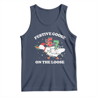 Funny Goose 67 Christmas Tank Top Festive Goose On The Loose Six Seven Meme - Wonder Print Shop
