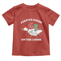 Funny Goose 67 Christmas Toddler T Shirt Festive Goose On The Loose Six Seven Meme - Wonder Print Shop