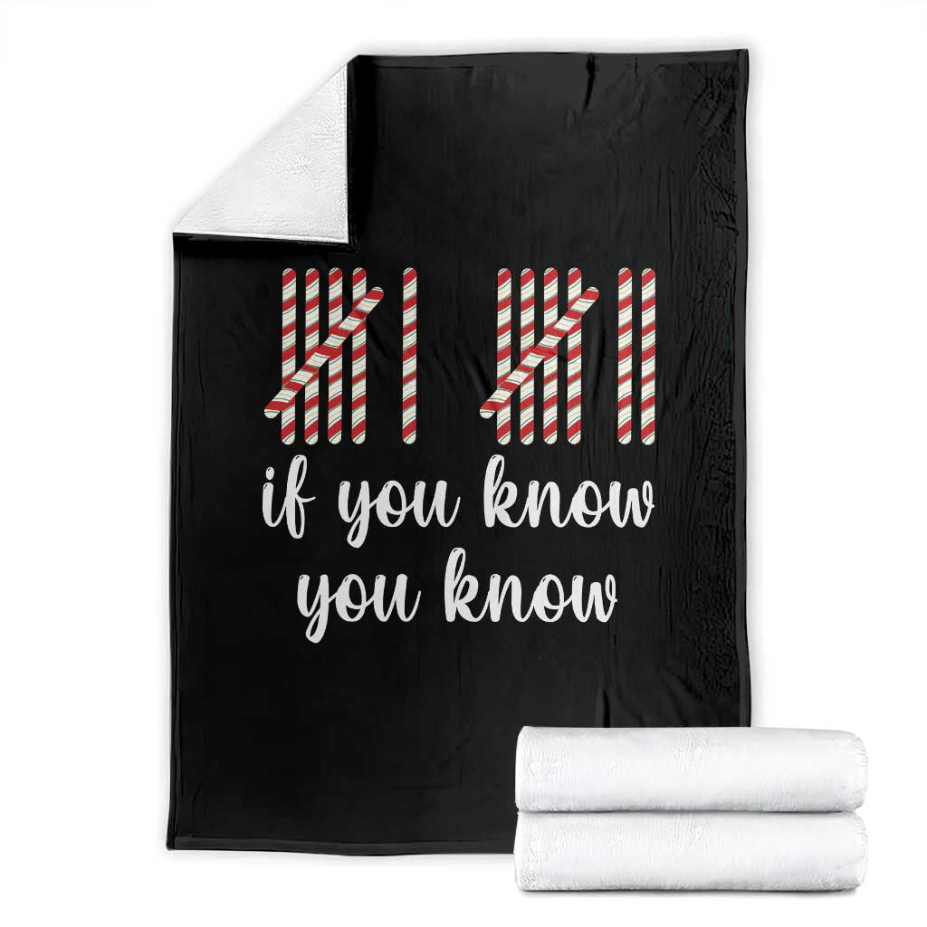 Funny 67 Christmas Throw Blanket If You Know You Know Six Seven Meme Canday Cane - Wonder Print Shop