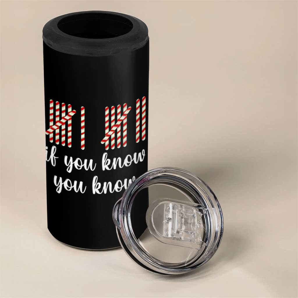Funny 67 Christmas 4 in 1 Can Cooler Tumbler If You Know You Know Six Seven Meme Canday Cane - Wonder Print Shop