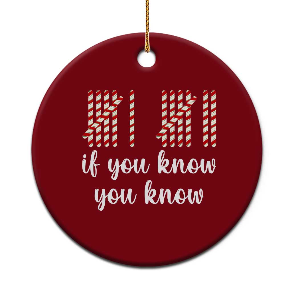 Funny 67 Christmas Ceramic Ornament If You Know You Know Six Seven Meme Canday Cane - Wonder Print Shop