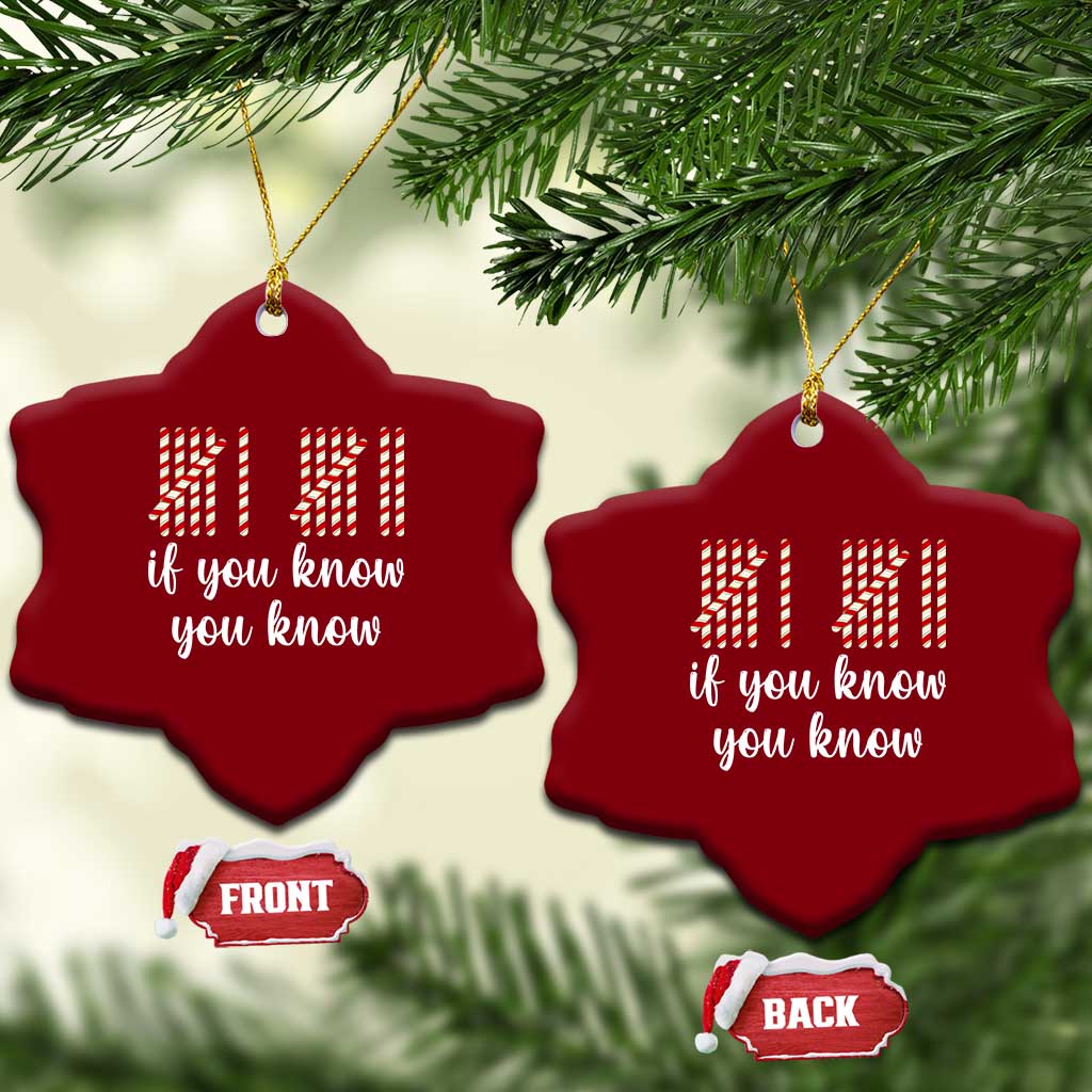 Funny 67 Christmas Ceramic Ornament If You Know You Know Six Seven Meme Canday Cane - Wonder Print Shop