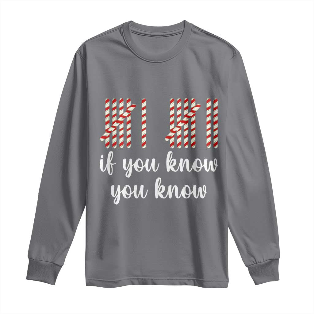 Funny 67 Christmas Long Sleeve Shirt If You Know You Know Six Seven Meme Canday Cane - Wonder Print Shop