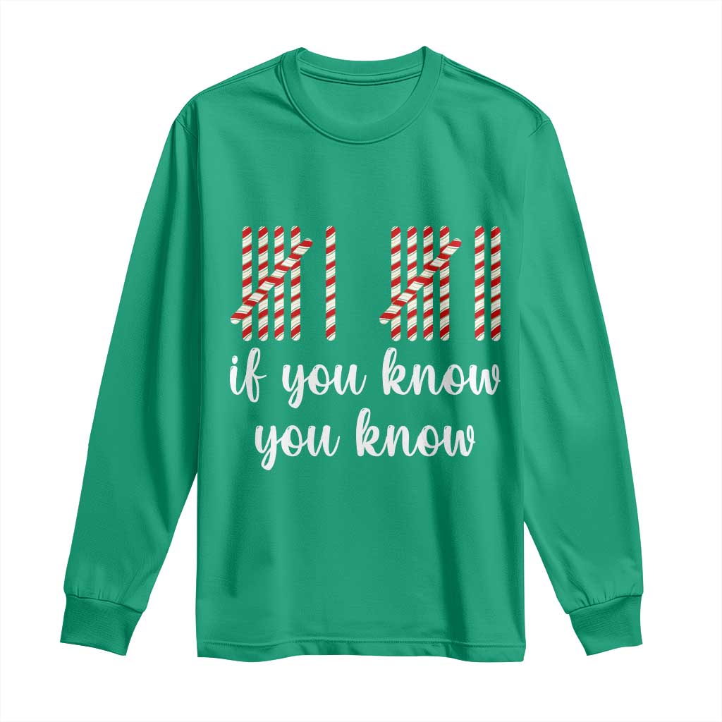 Funny 67 Christmas Long Sleeve Shirt If You Know You Know Six Seven Meme Canday Cane - Wonder Print Shop