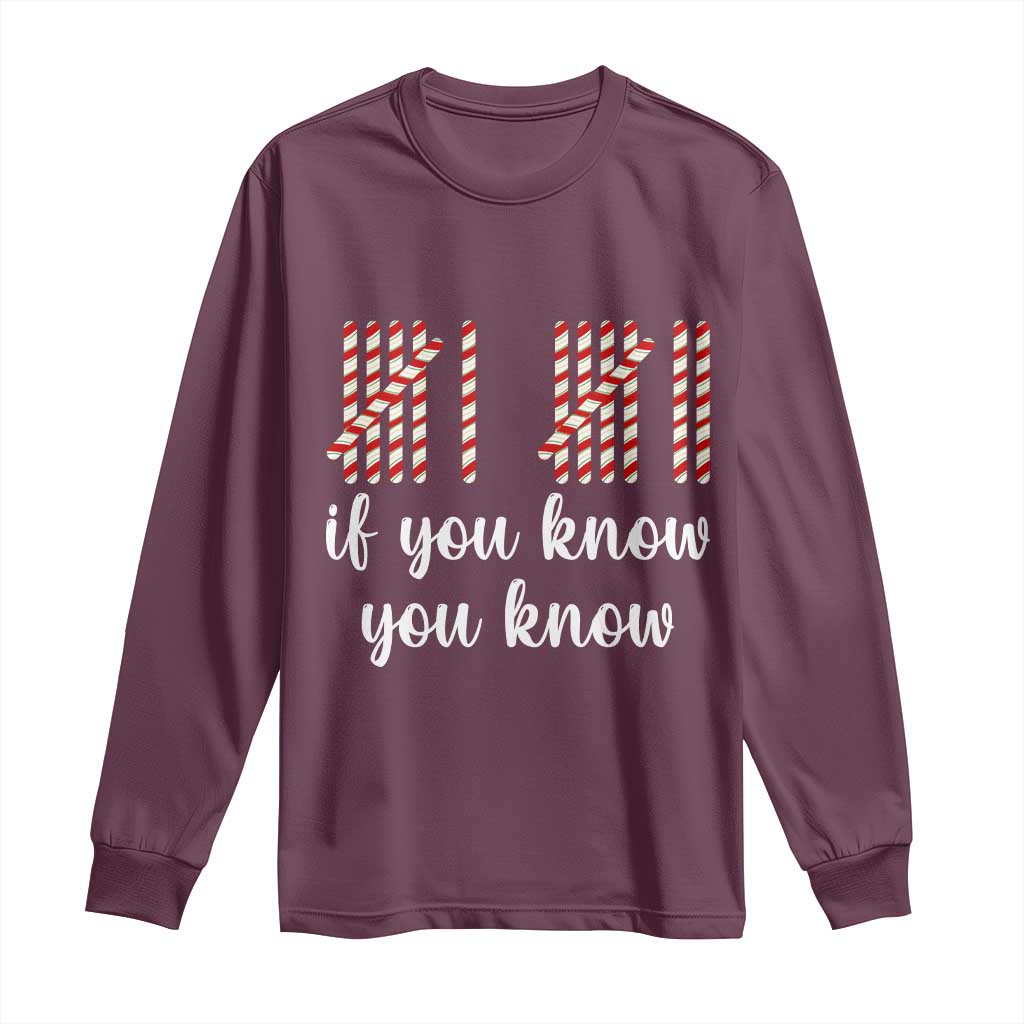 Funny 67 Christmas Long Sleeve Shirt If You Know You Know Six Seven Meme Canday Cane - Wonder Print Shop