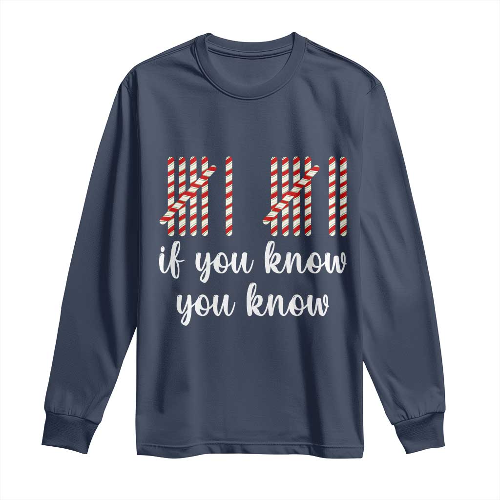 Funny 67 Christmas Long Sleeve Shirt If You Know You Know Six Seven Meme Canday Cane - Wonder Print Shop