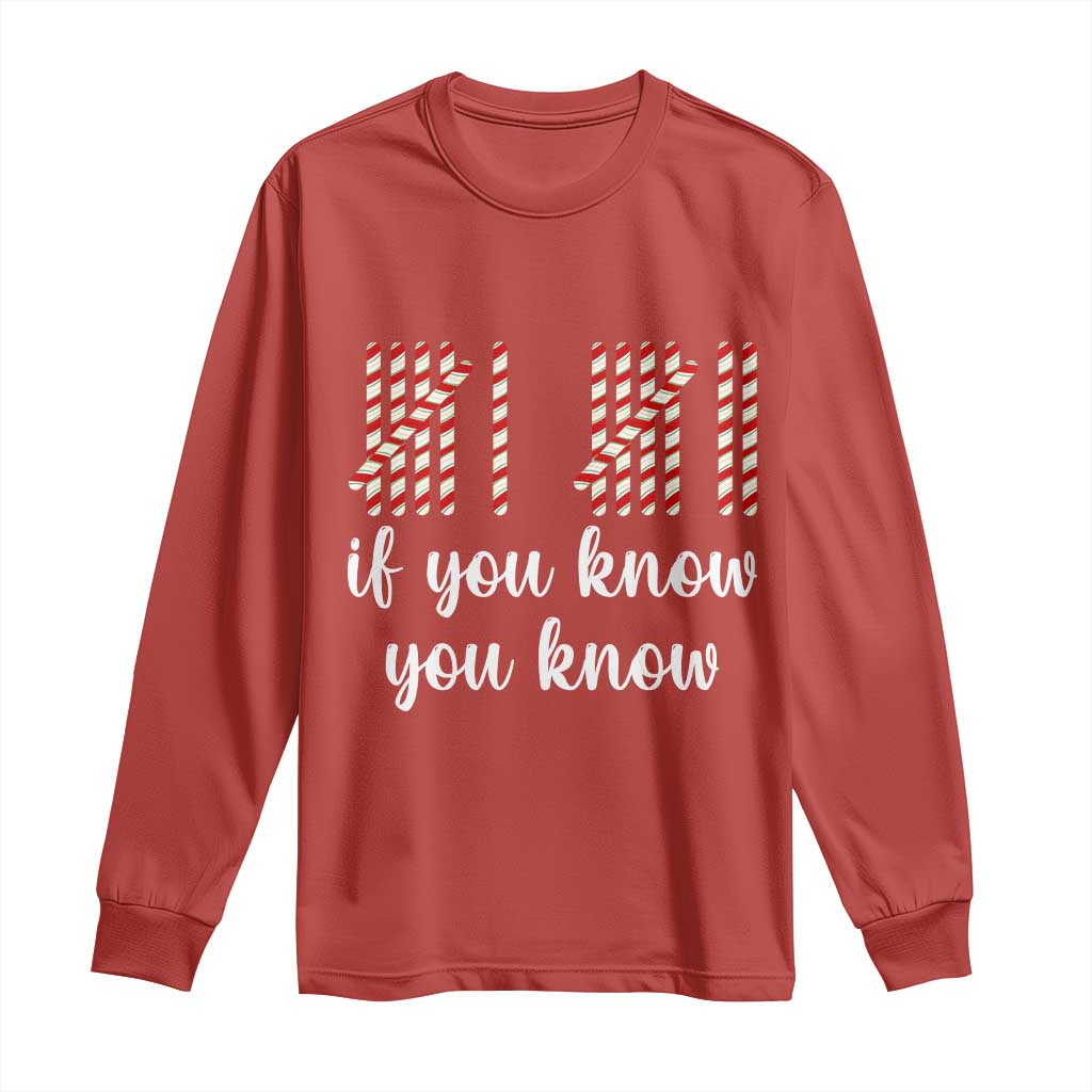 Funny 67 Christmas Long Sleeve Shirt If You Know You Know Six Seven Meme Canday Cane - Wonder Print Shop