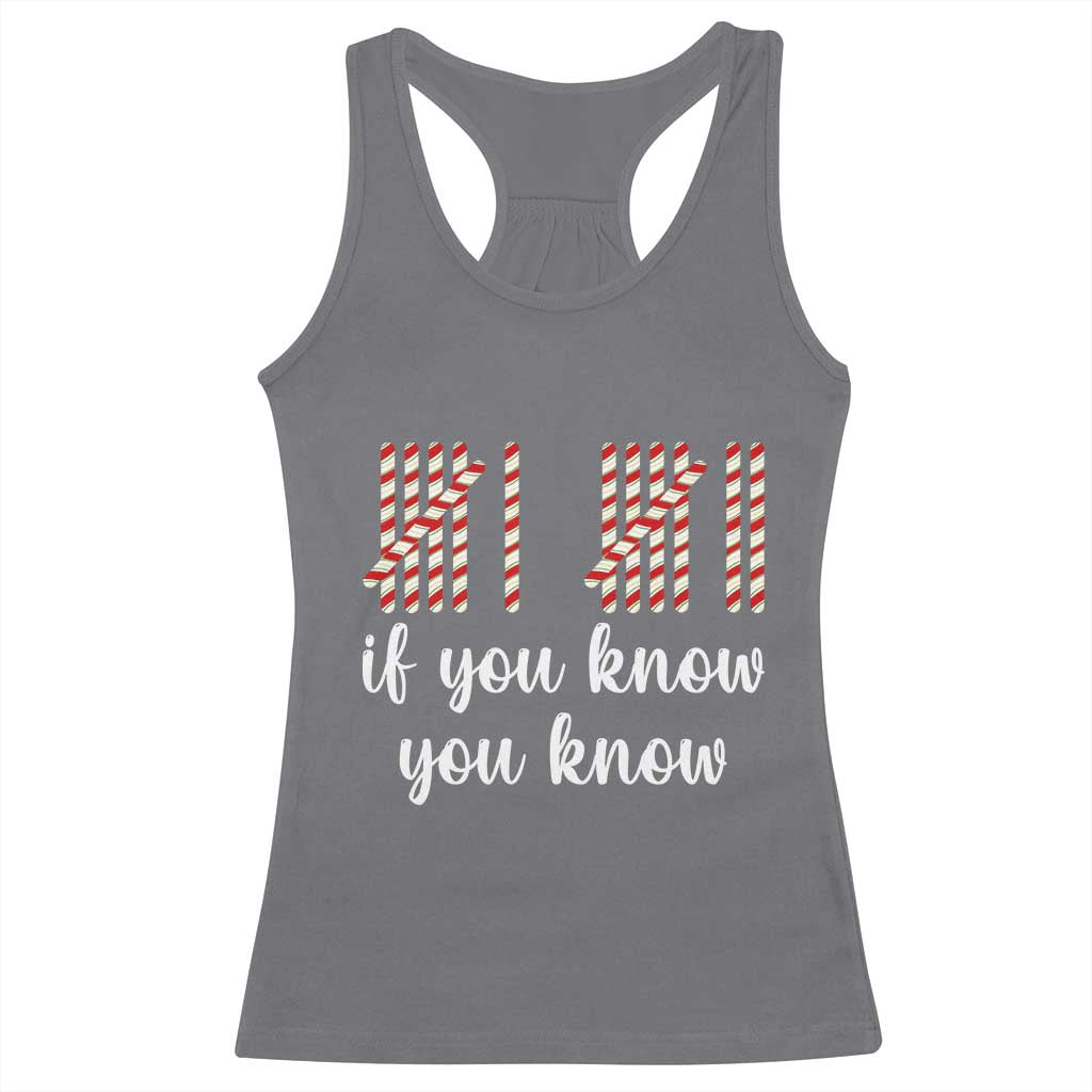 Funny 67 Christmas Racerback Tank Top If You Know You Know Six Seven Meme Canday Cane - Wonder Print Shop