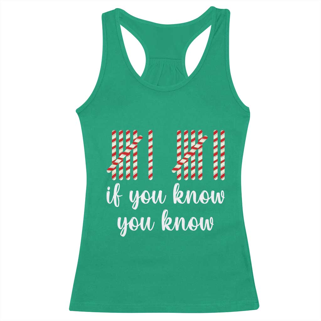 Funny 67 Christmas Racerback Tank Top If You Know You Know Six Seven Meme Canday Cane - Wonder Print Shop