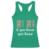 Funny 67 Christmas Racerback Tank Top If You Know You Know Six Seven Meme Canday Cane - Wonder Print Shop