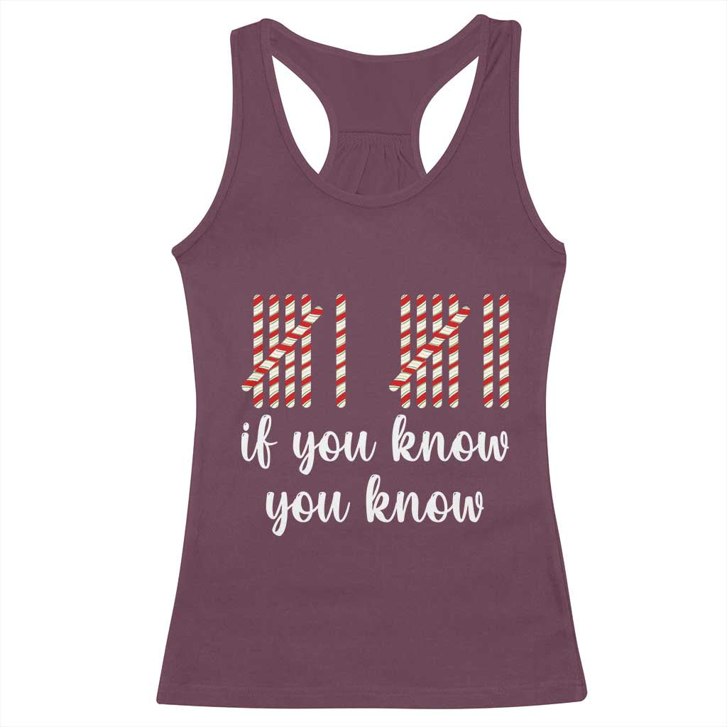 Funny 67 Christmas Racerback Tank Top If You Know You Know Six Seven Meme Canday Cane - Wonder Print Shop