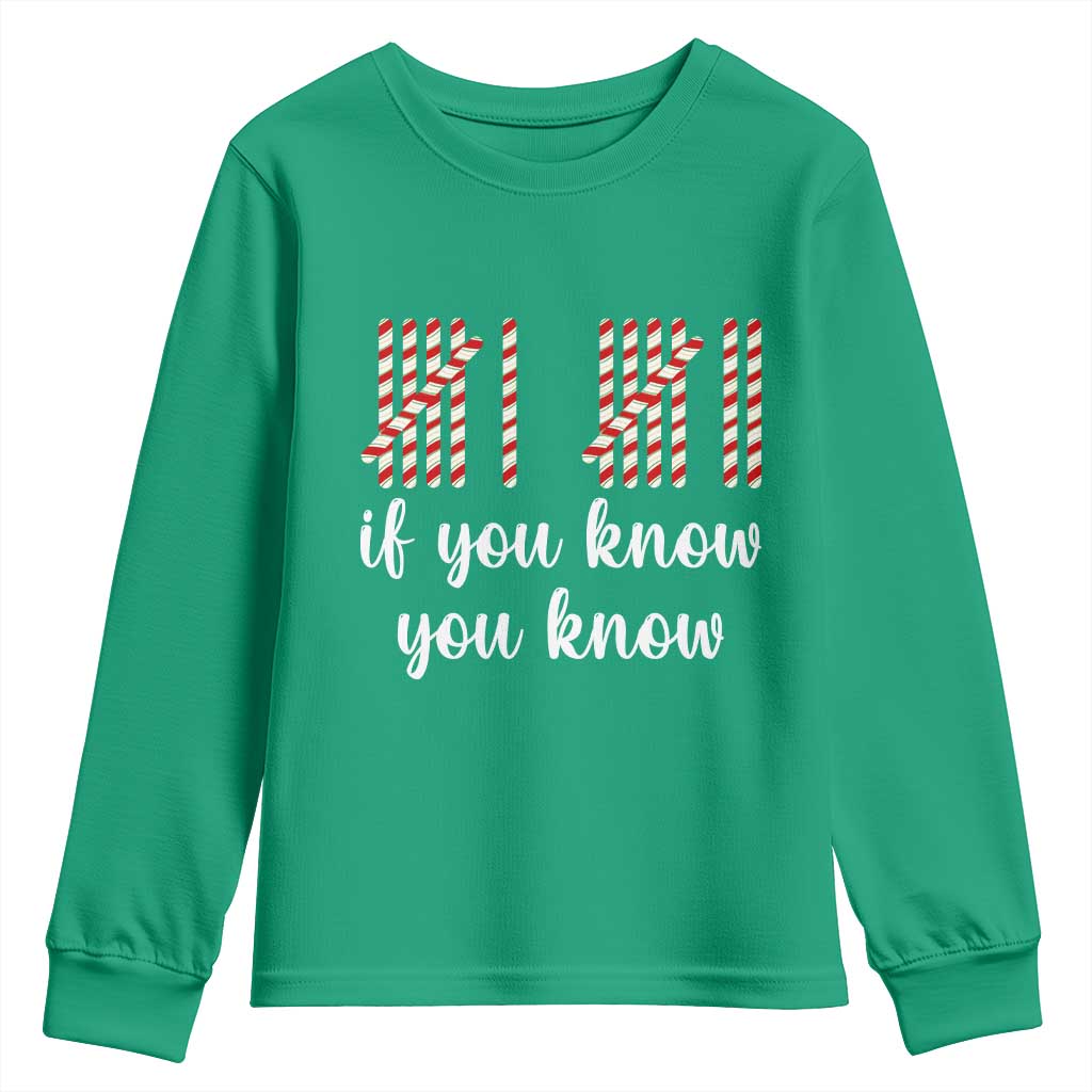 Funny 67 Christmas Youth Sweatshirt If You Know You Know Six Seven Meme Canday Cane - Wonder Print Shop