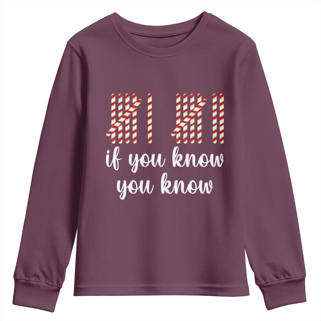 Funny 67 Christmas Youth Sweatshirt If You Know You Know Six Seven Meme Canday Cane - Wonder Print Shop