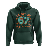 I Survived 67 Days Of School Hoodie Six Seven Meme Student Teacher Faux Glitter - Wonder Print Shop