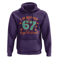 I Survived 67 Days Of School Hoodie Six Seven Meme Student Teacher Faux Glitter - Wonder Print Shop
