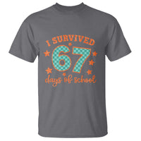 I Survived 67 Days Of School T Shirt Six Seven Meme Student Teacher Faux Glitter - Wonder Print Shop