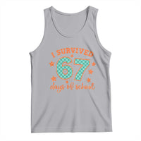 I Survived 67 Days Of School Tank Top Six Seven Meme Student Teacher Faux Glitter - Wonder Print Shop