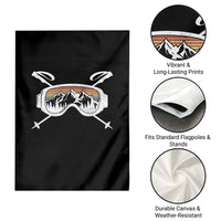 Ski Goggles Mountain Snow Skiing Retro Winter Vacation Garden Flag - Wonder Print Shop