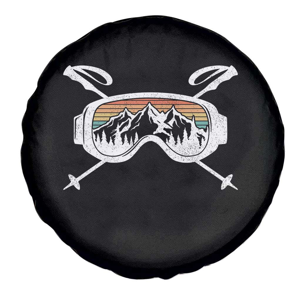 Ski Goggles Mountain Snow Skiing Retro Winter Vacation Spare Tire Cover - Wonder Print Shop