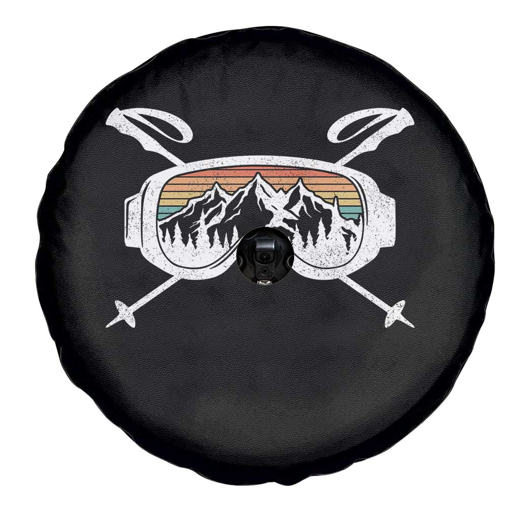 Ski Goggles Mountain Snow Skiing Retro Winter Vacation Spare Tire Cover - Wonder Print Shop