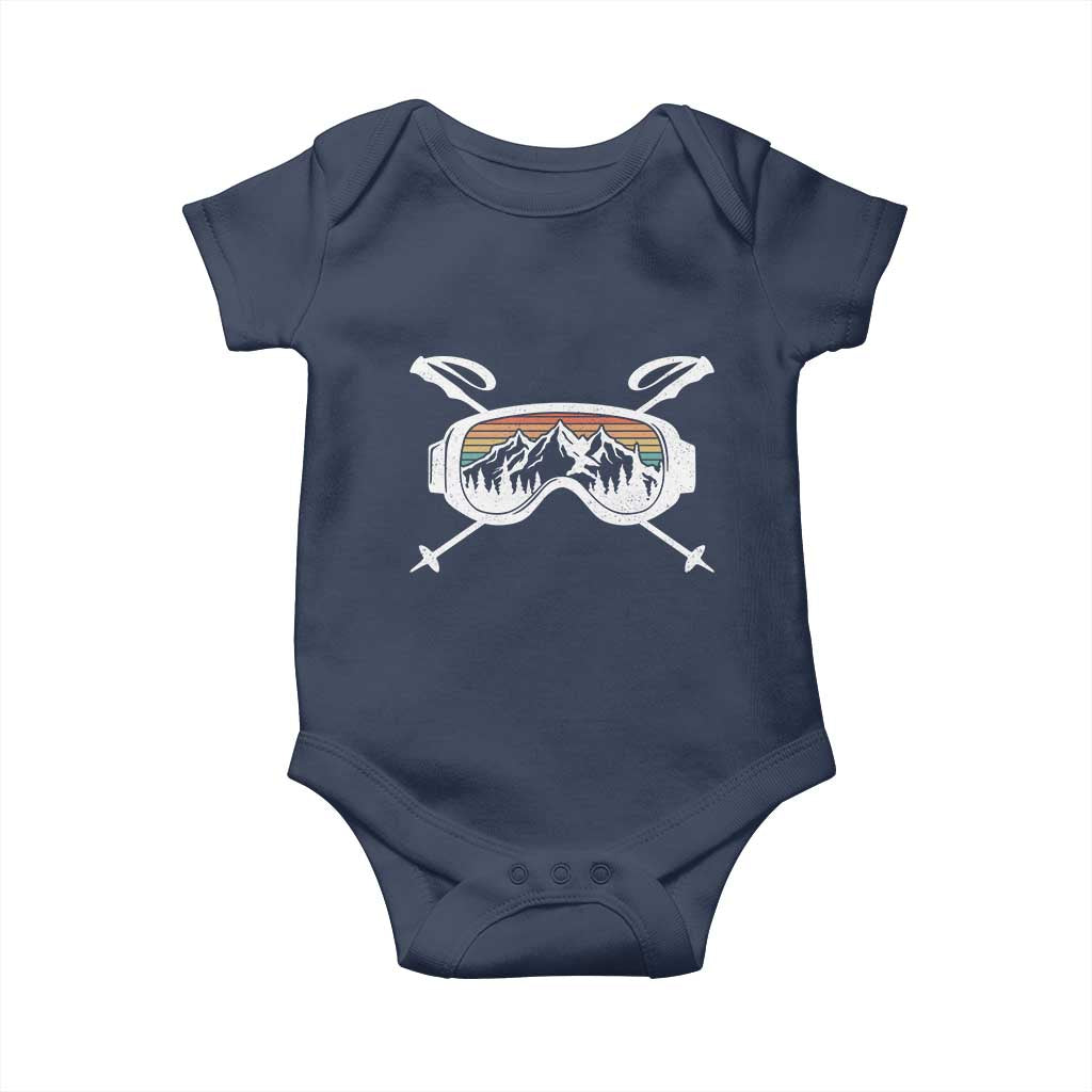 Ski Goggles Mountain Snow Skiing Retro Winter Vacation Baby Onesie - Wonder Print Shop