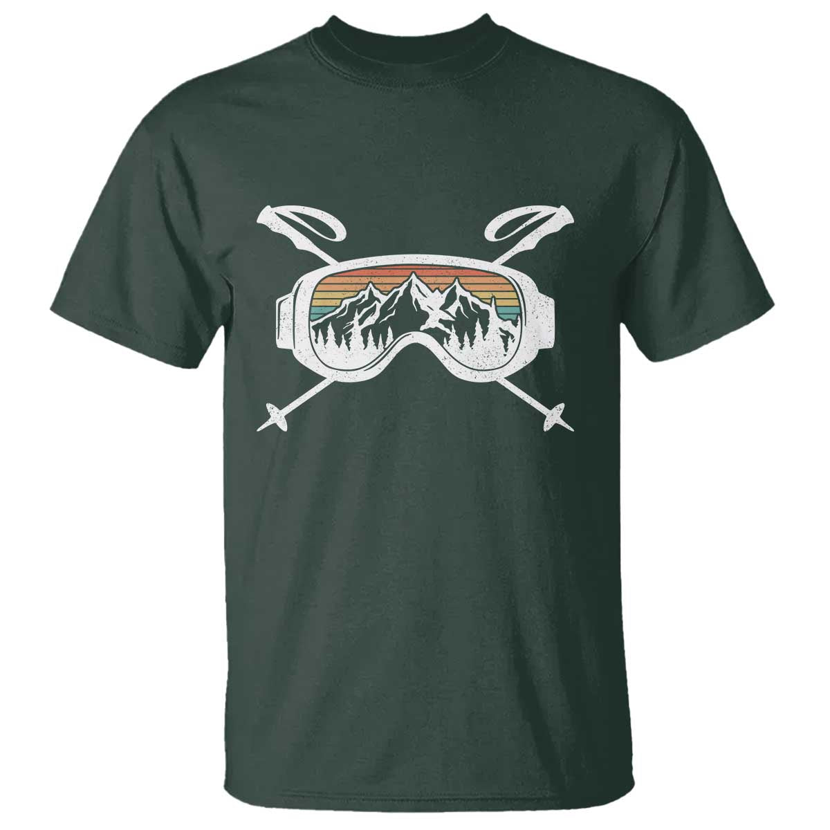 Ski Goggles Mountain Snow Skiing Retro Winter Vacation T Shirt - Wonder Print Shop