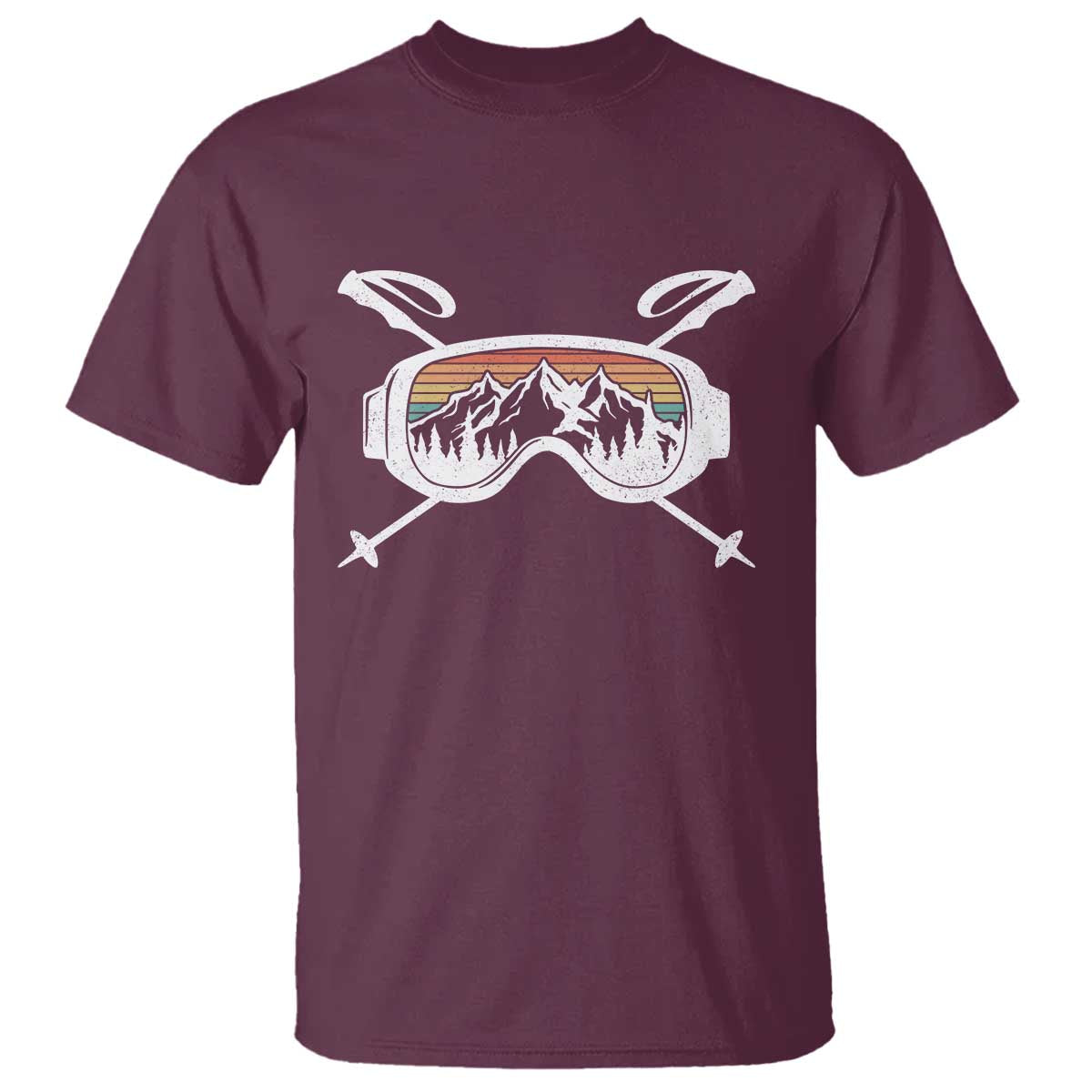 Ski Goggles Mountain Snow Skiing Retro Winter Vacation T Shirt - Wonder Print Shop
