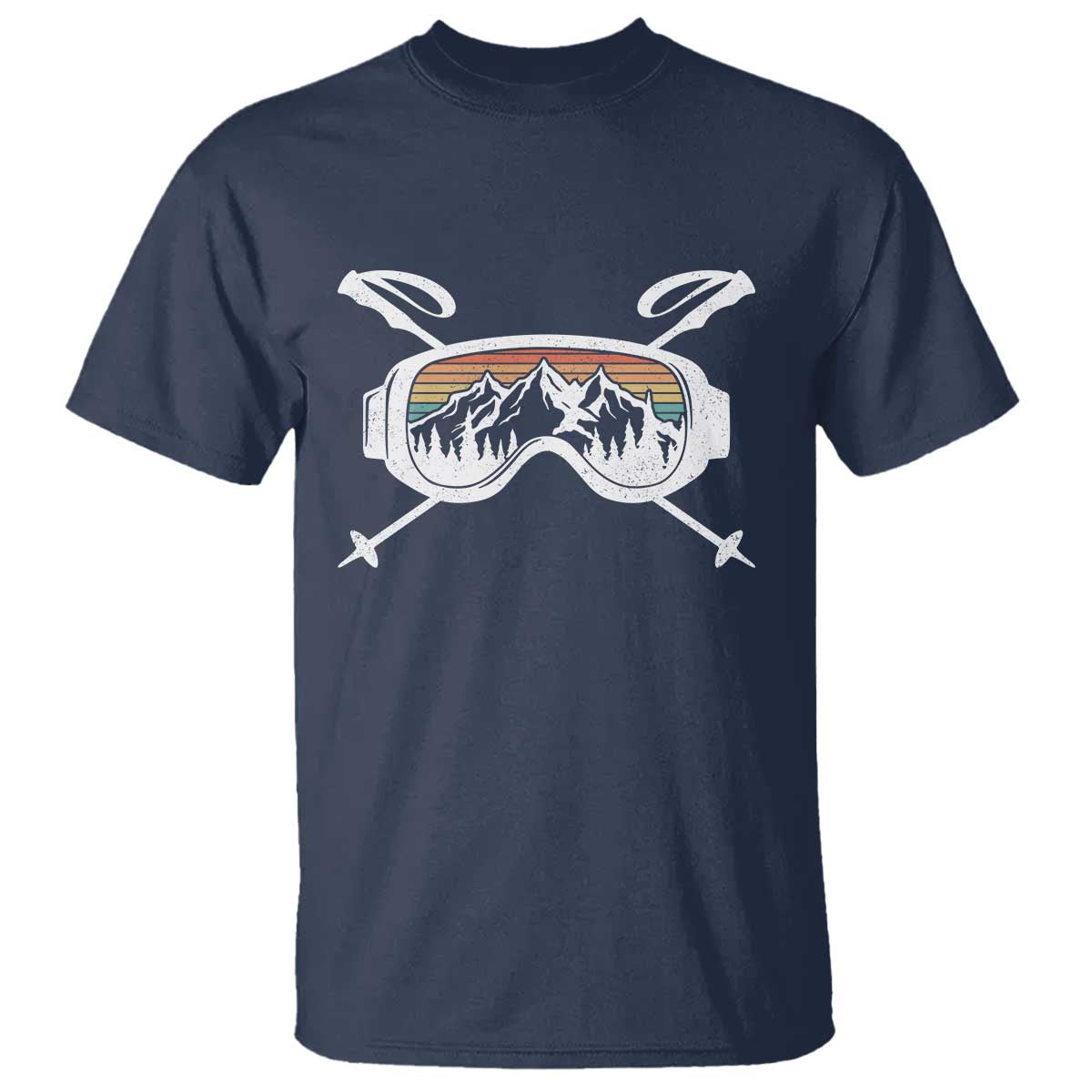 Ski Goggles Mountain Snow Skiing Retro Winter Vacation T Shirt - Wonder Print Shop