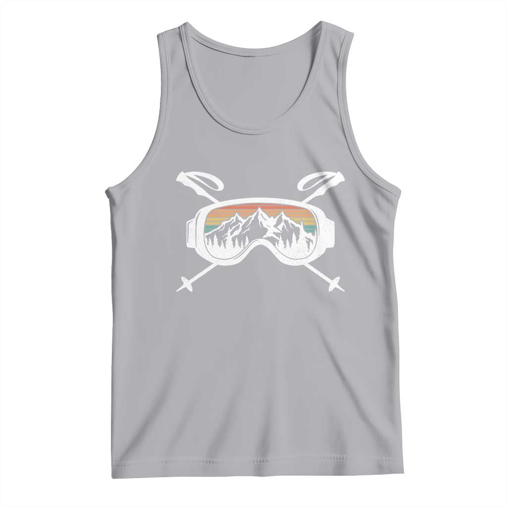 Ski Goggles Mountain Snow Skiing Retro Winter Vacation Tank Top - Wonder Print Shop